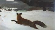 Winslow Homer Fox Hunt (mk44) Sweden oil painting artist